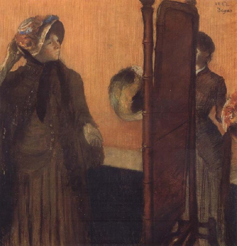 Edgar Degas Cbez la Modiste oil painting image